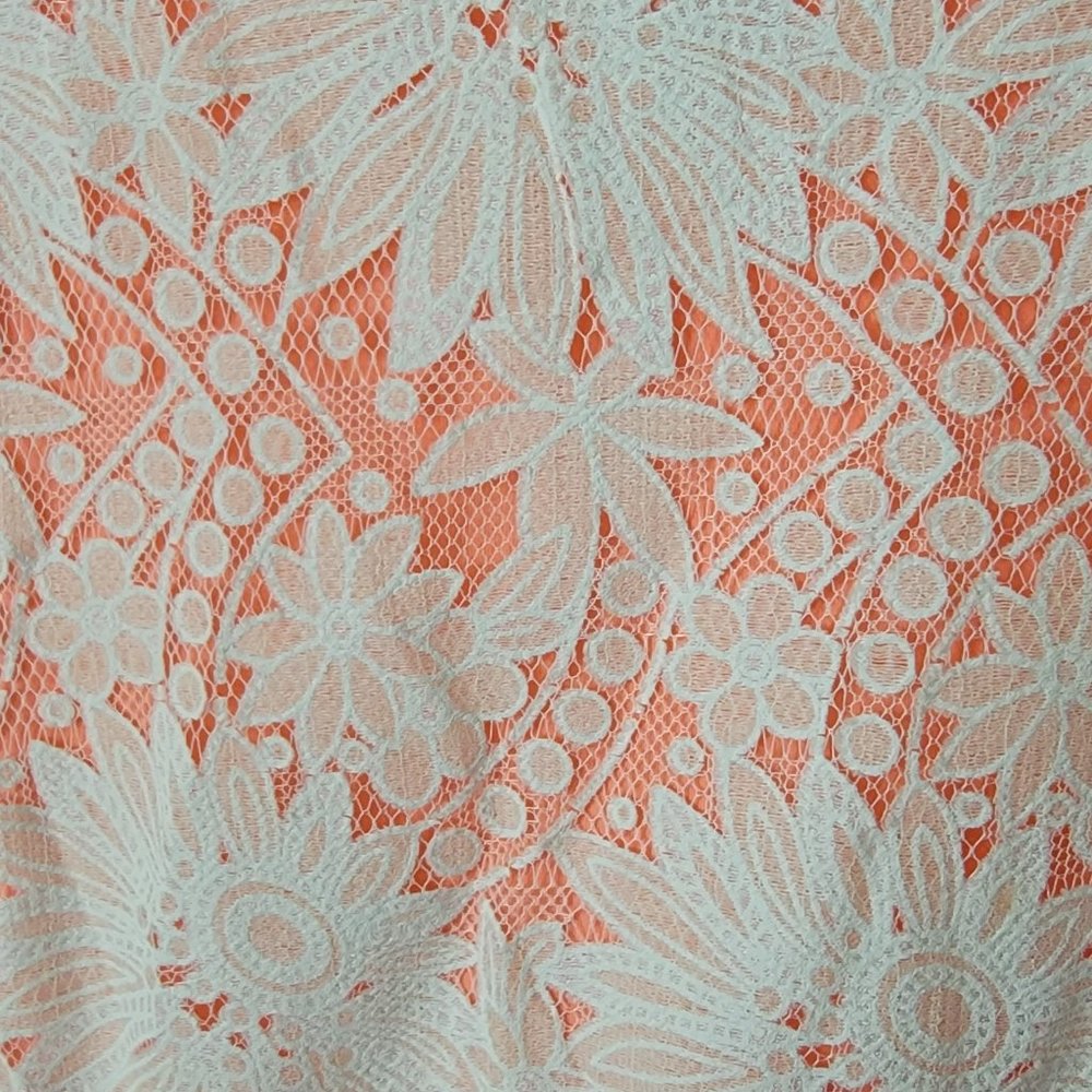 Xhilaration Neon Hot Pink Orange Lace Sundress XXL